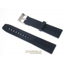 Breitling cinturino in gomma blu 22/20mm + fibbia ardiglione acciaio nuovo